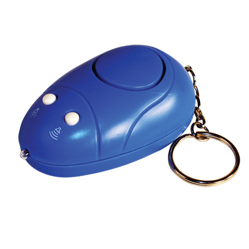 New Mini Keychain Personal Alarm with Light and Panic/Test Button BLUE