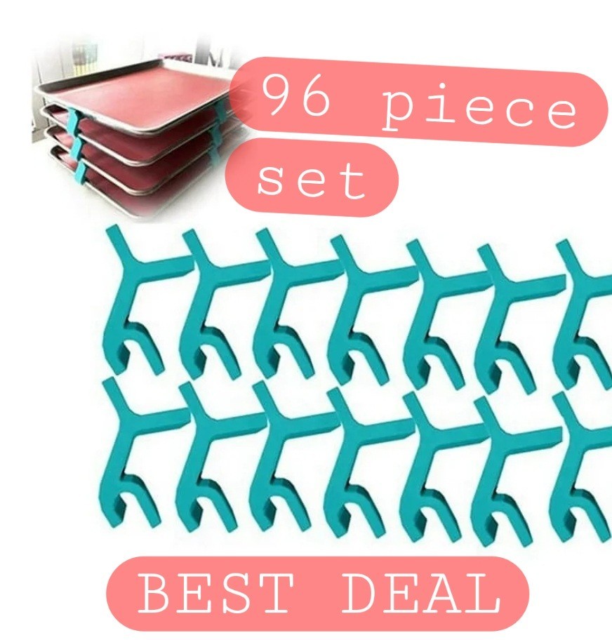 96PCS Baking Sheet Stackers Baking Sheet Dividers Set Tray Stackers For oven