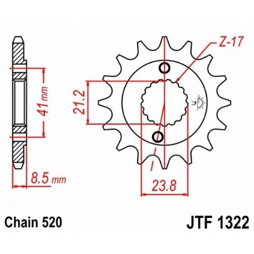 JT Sprockets 13 Tooth Front Sprocket for Honda TRX400EX Sportrax fits 1999-2004