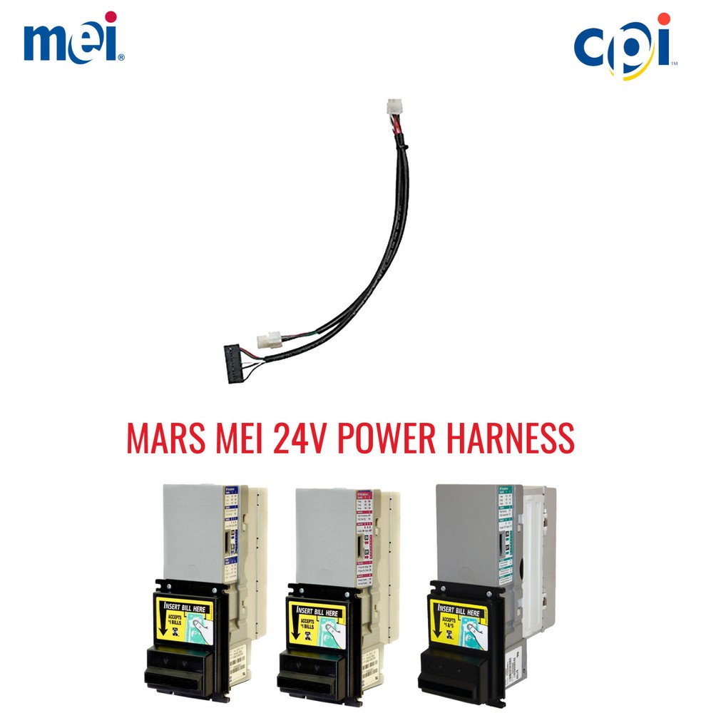MEI MARS VN AE 2000 SERIES 24 VOLT MDB DBV BILL ACCEPTOR / VALIDATOR HARNESS