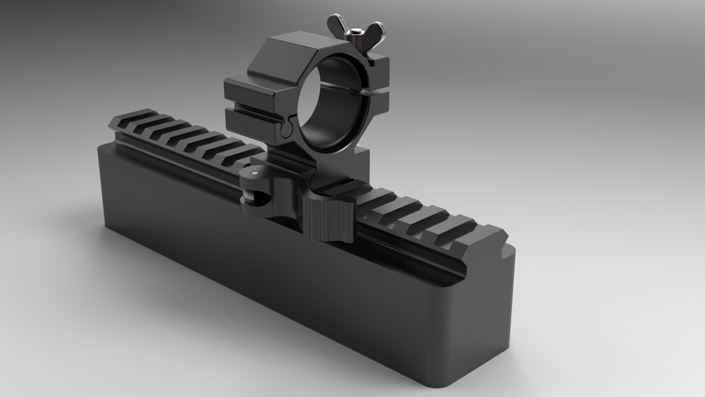 WINDAGE & ELEVATION ADJUSTABLE TORCH MOUNT.
