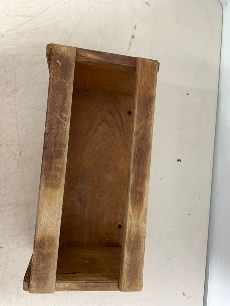 Vintage solid Teak Storage Box Dovetail 15” x 7” x 7” Thickness: 5/8” & 1/2”