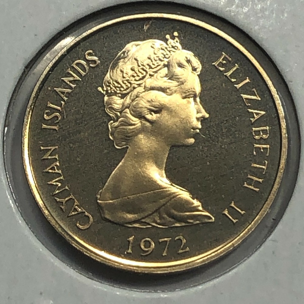 1972 Cayman Islands Proof 5 Cent Foreign Coin #1183