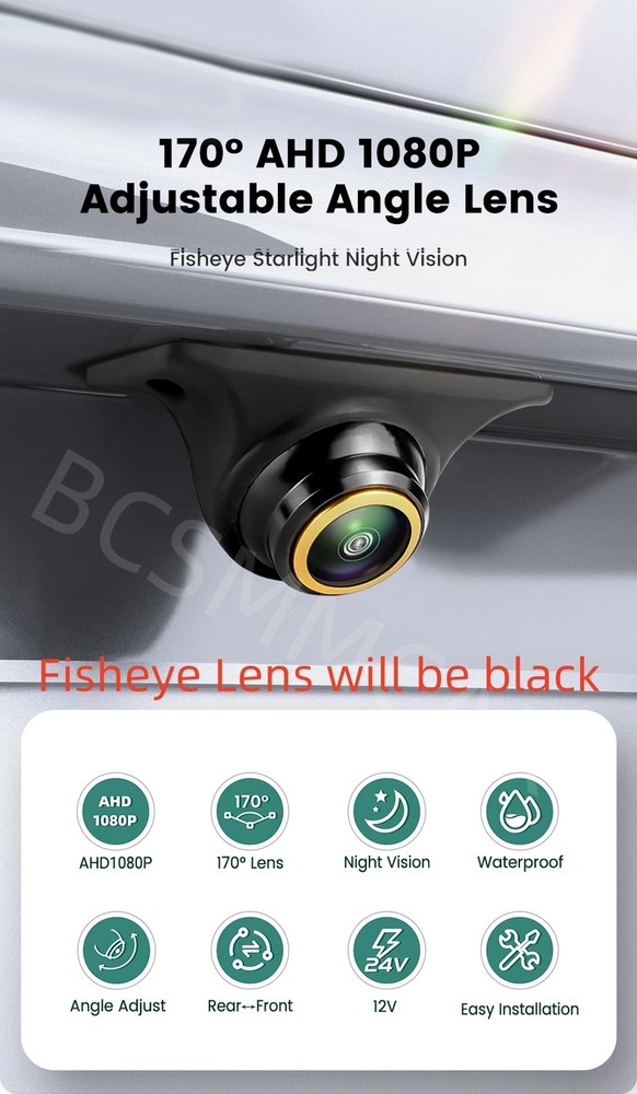 Reverse Camera Car Rear View Backup Camera Parking 170° Night Vision Waterproof