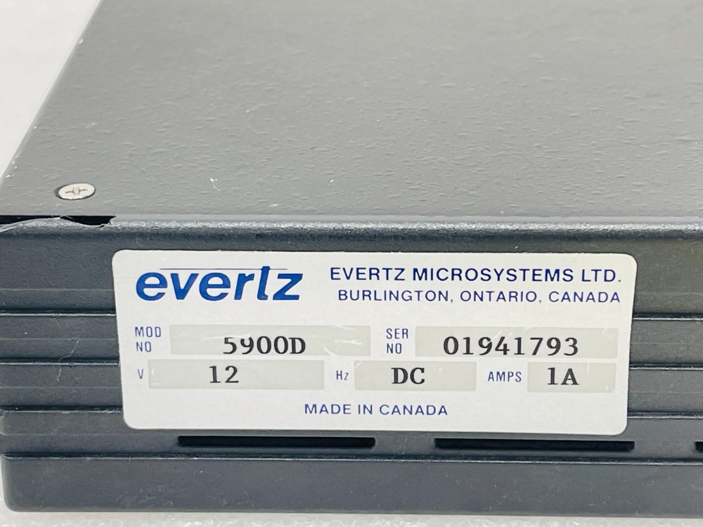 USED - Evertz 5900D Time Code Reader (No AC Adapter) / Free Shipping