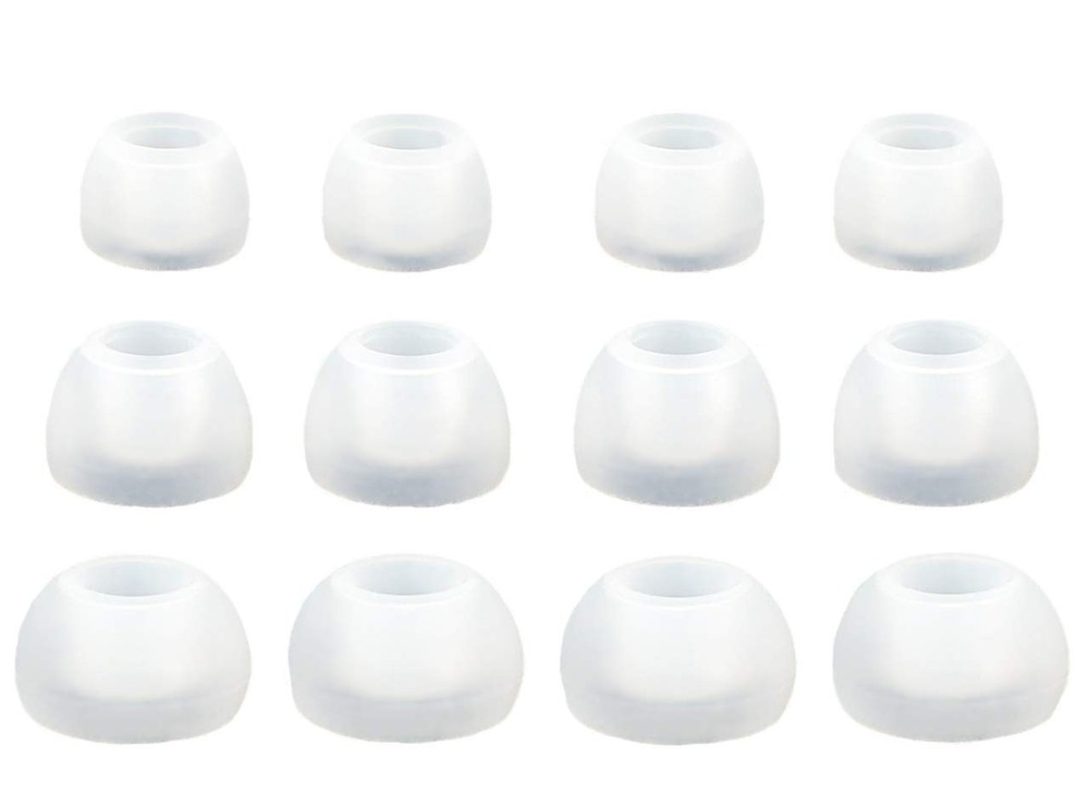 12pcs (TRS-W) 4S / 4M / 4L Replacement Eartips Adapters small, white