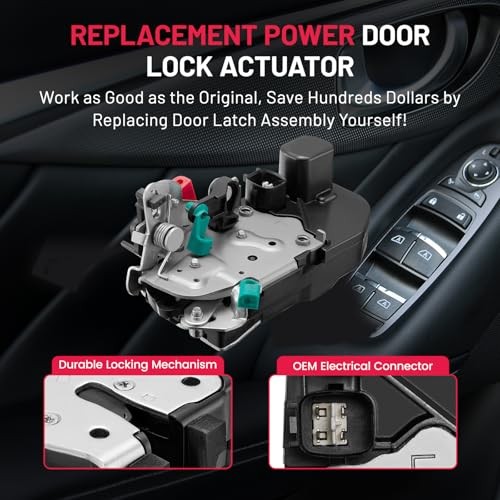 Rear Left Driver Side Door Latch Lock Actuator Compatible with Dodge 55256715