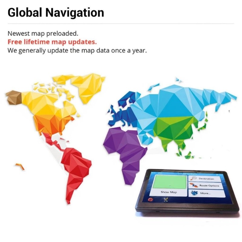 Professional Truck GPSs Navigators With Map Updates And Route Optimization