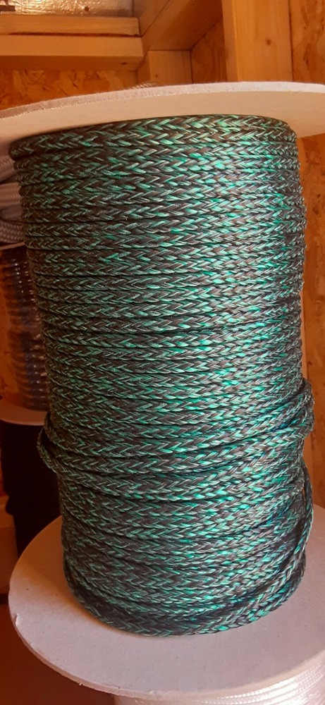 5/16" x 1200 ft. (2 lengths on spool) Hollow Braid Polypropylene Rope Spool.