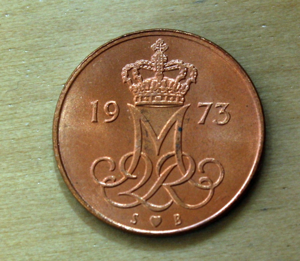 1973 Denmark 5 Ore Unc.