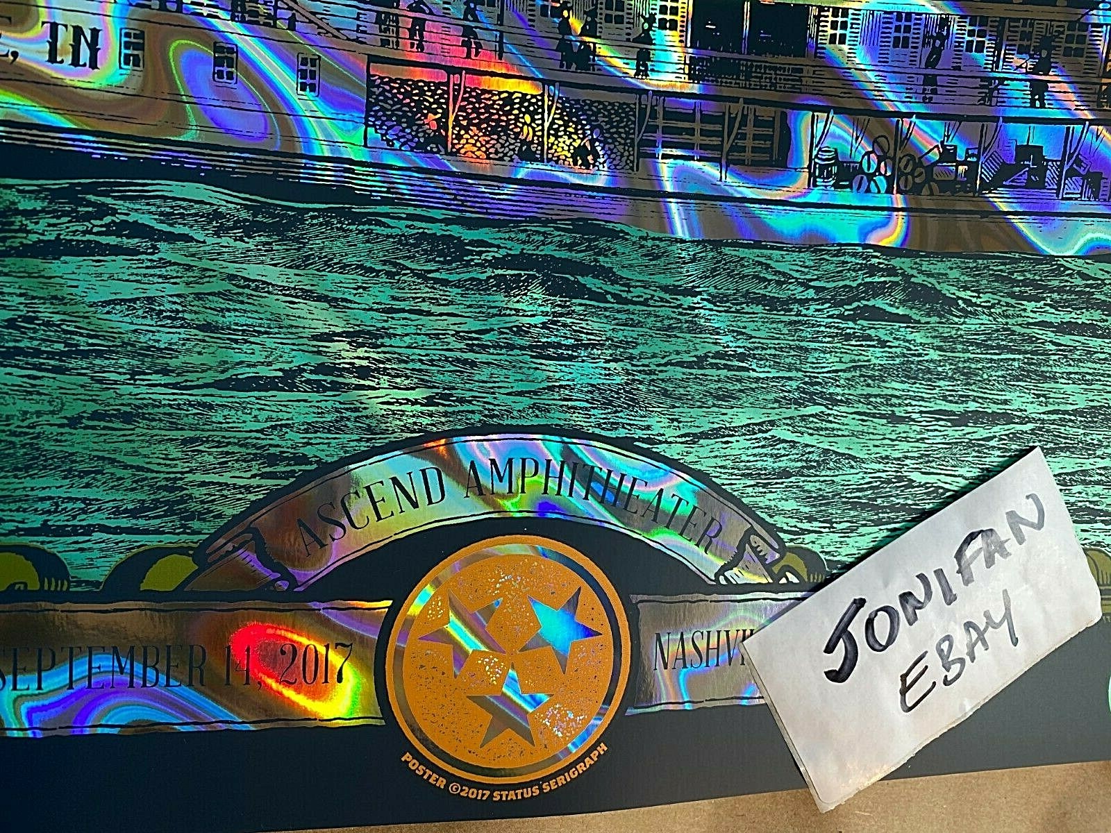 VAN MORRISON NASHVILLE 2017 LAVA FOIL PRINT POSTER AE SIGNED S/N #/35 IN STOCK!