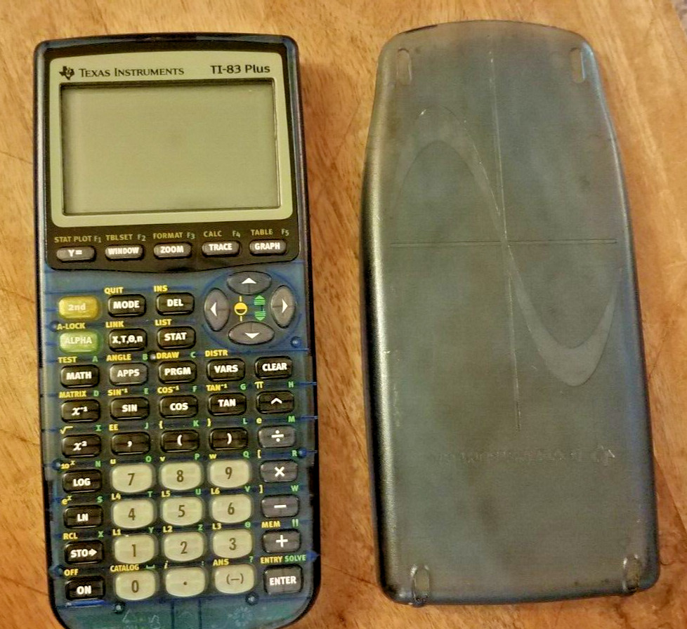 Texas Instruments TI-83 Plus Blue Graphing Calculator with Cover