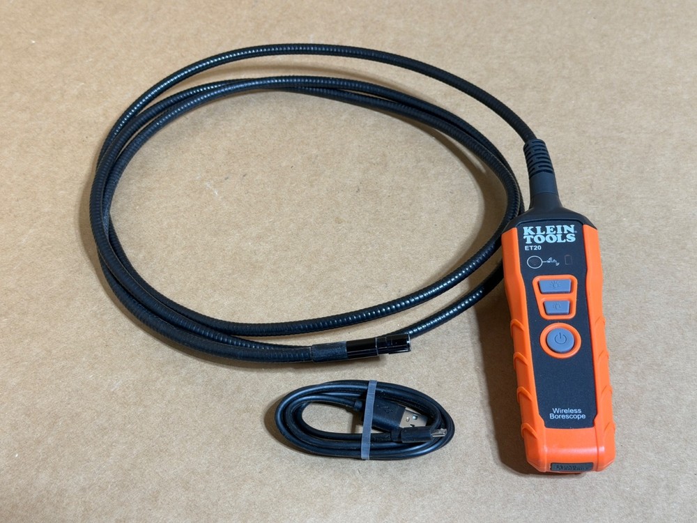 KLEIN TOOLS [ET20] WIRELESS WIFI RECHARGEABLE BORESCOPE W/LED LIGHT
