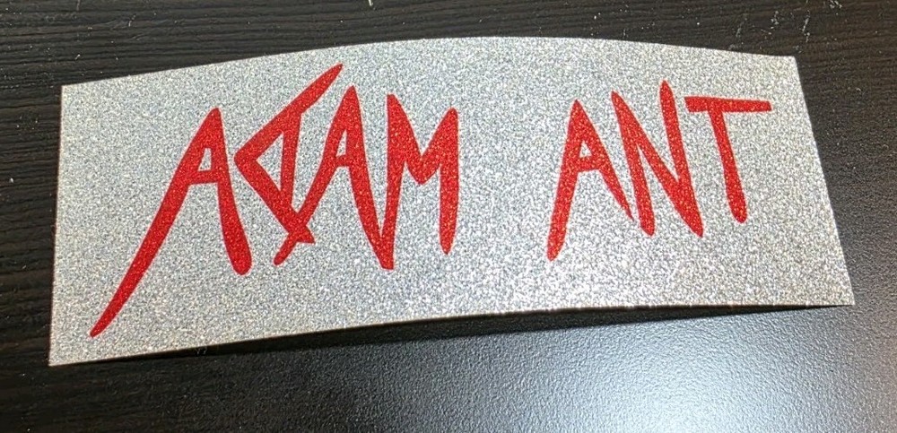 Vintage 80's ADAM ANT Glitter Bumper Sticker 8" x 3"