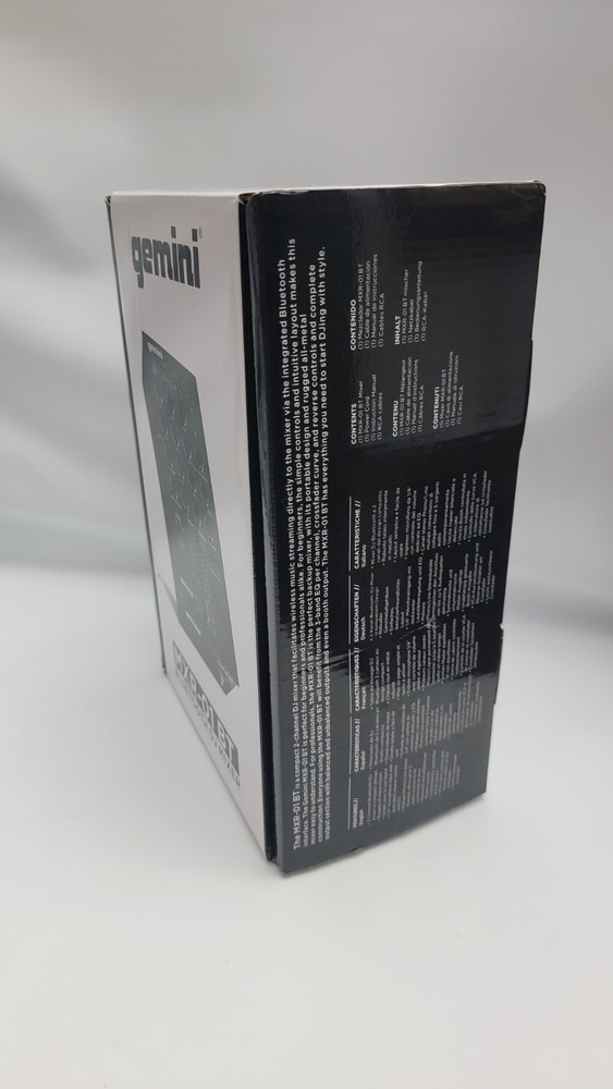 Gemini MXR-01BT 2-Channel DJ Mixer Bluetooth USB Professional Audio Interface