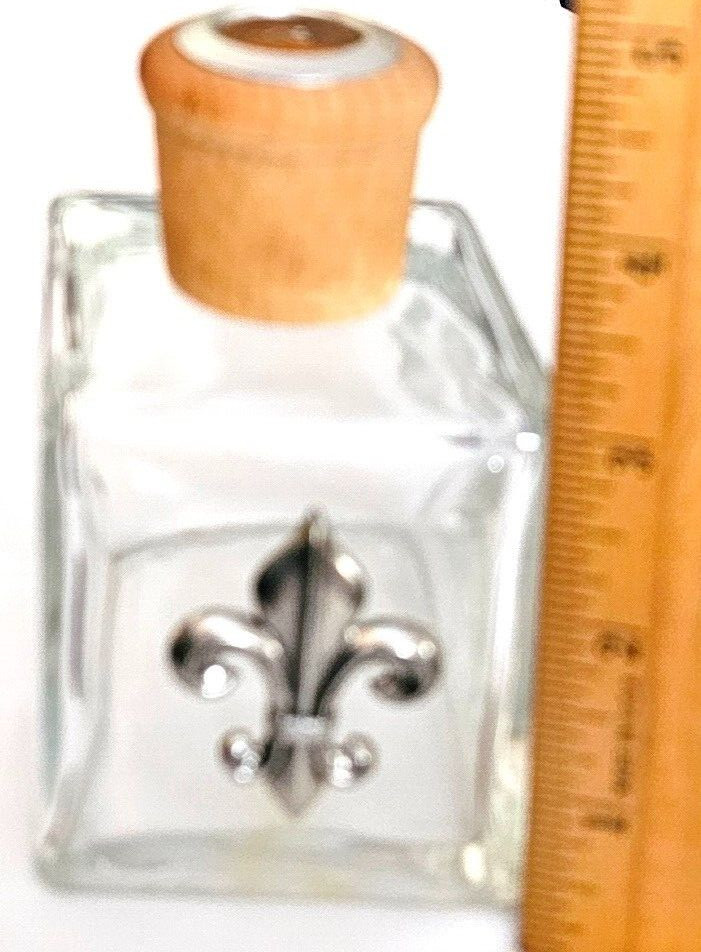 Very Nice Fleur-de-lis Glass Incense Stick Holder