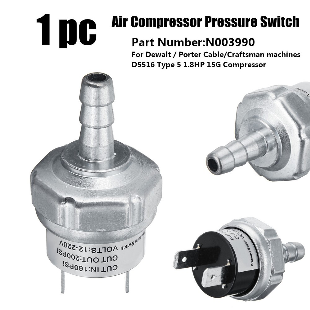 For DeWalt Micro Pressure Switch D55168 Type 5-7 Air Compressor N003990