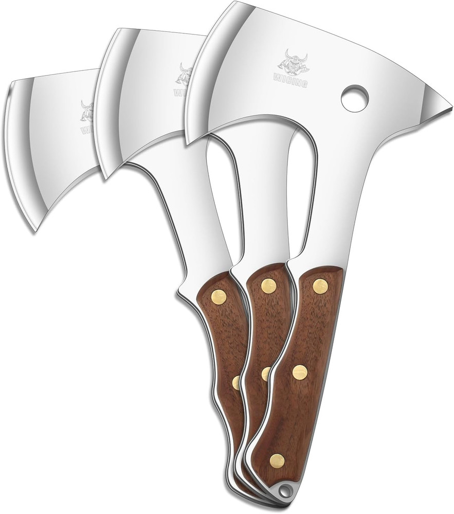 Throwing Axes - 3 Pack, 10.2" Throwing Axe Set, Full Tang with Sheath Stainless