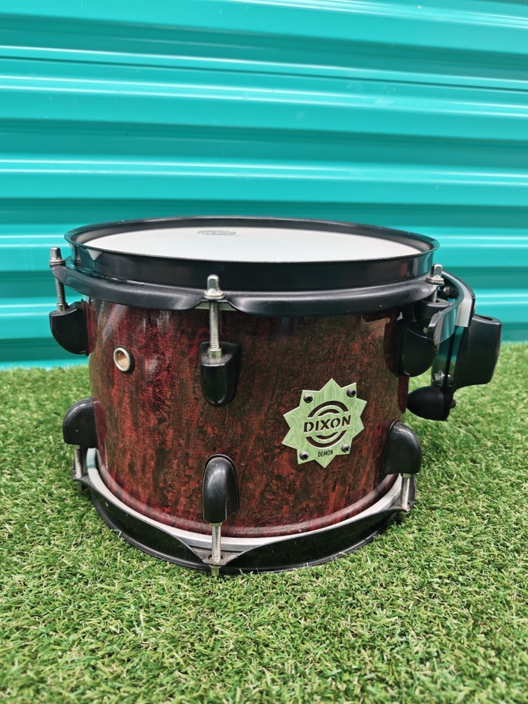 ⚡Dixon DEMON 10"X7" Rack Tom Drum - Red Grey Swirl⚡⚡
