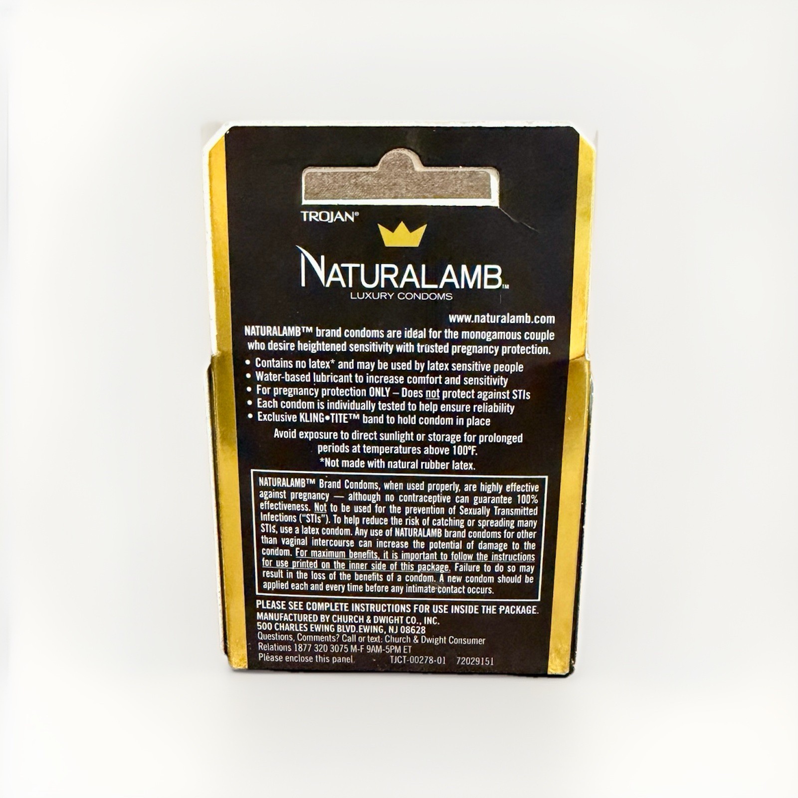TROJAN NATURALAMB LUXURY CONDOMS SKIN-TO-SKIN INTIMACY 3-PACK