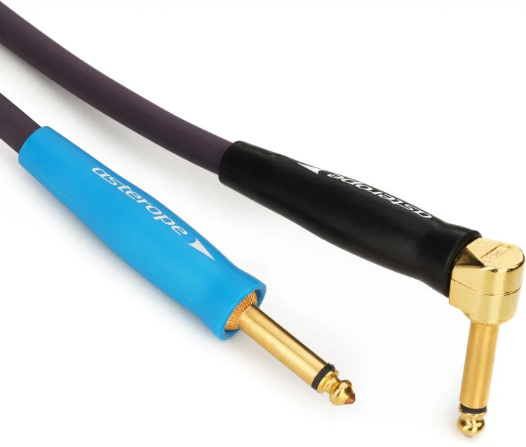 Asterope Pro Studio Series RT to ST Instrument Cable - 10' Angle-Straight