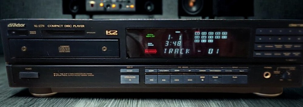 Victor XL-Z711 CD Player K2 Interface 18Bit DA w/Remote Manual FullyFunction