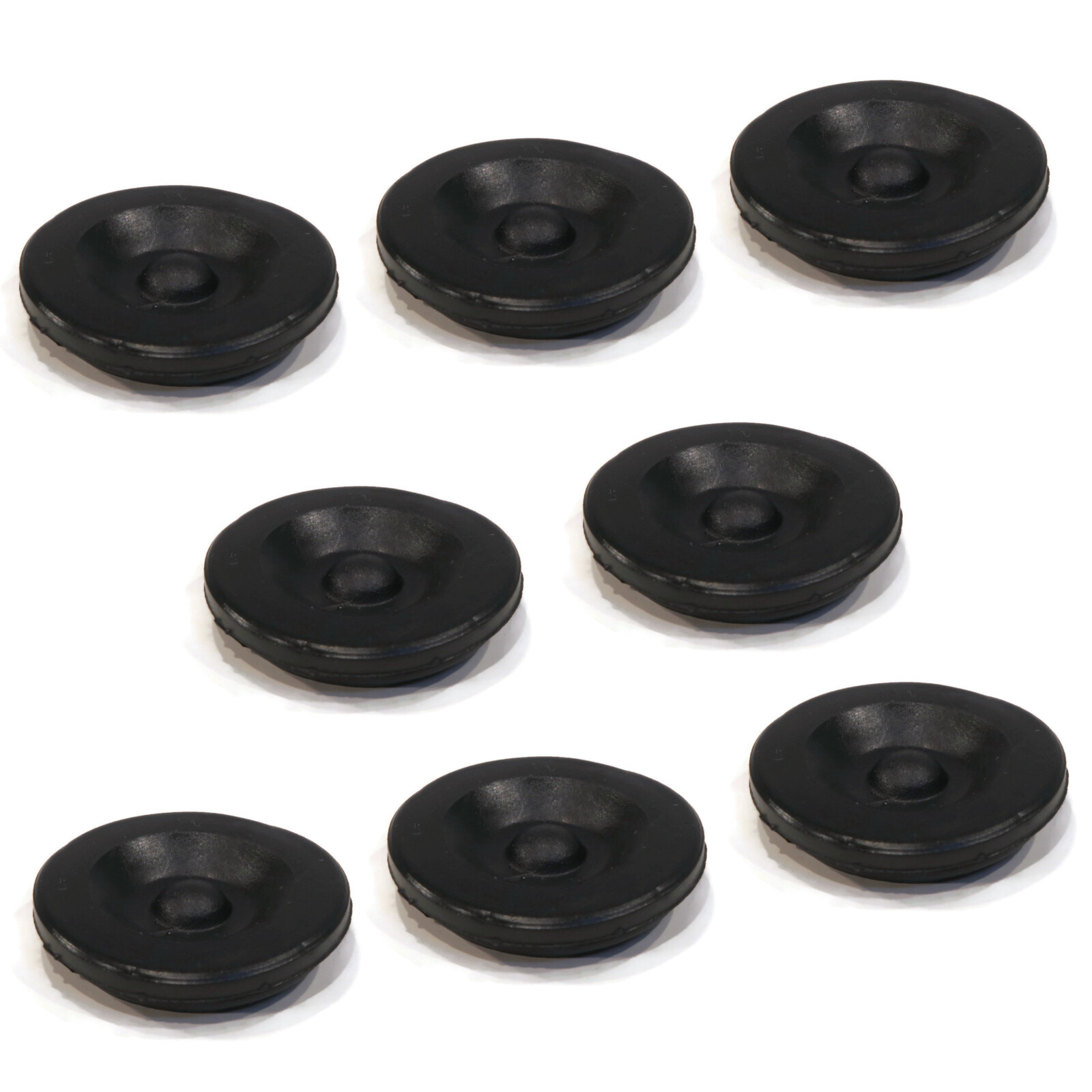 8-Pack Black Rubber Grease Plug Hub Dust Cap Dexter EZ Lube Trailer Camper Axle