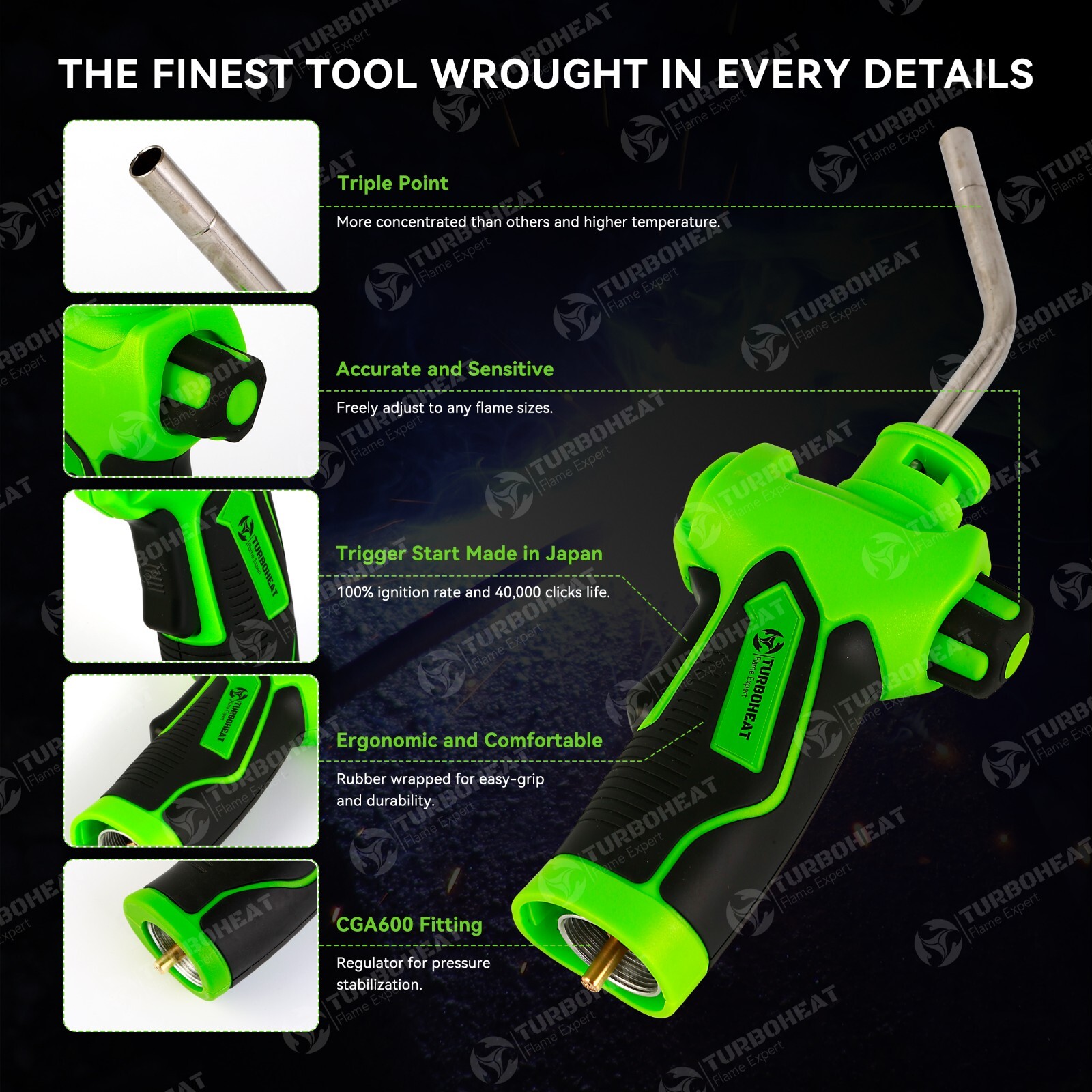 Propane Torch Trigger Start Propane Torch Head with Igniter All-Purpose MAPP Gas