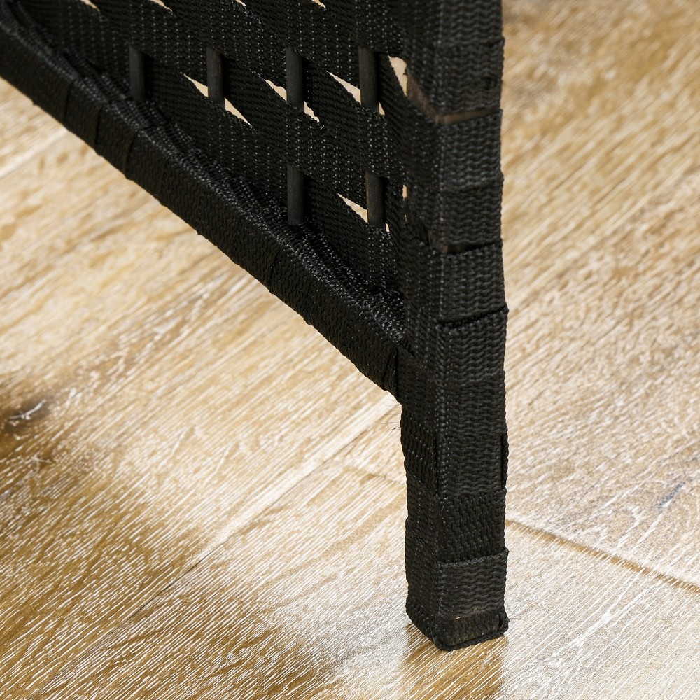 HOMCOM 4 Panel Room Divider Freestanding Folding Privacy Screen Black