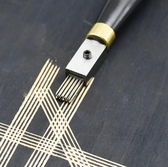 Printmaking Woodcut Carving Push Rows Line Knife Cutter Chisel Tool 5 line