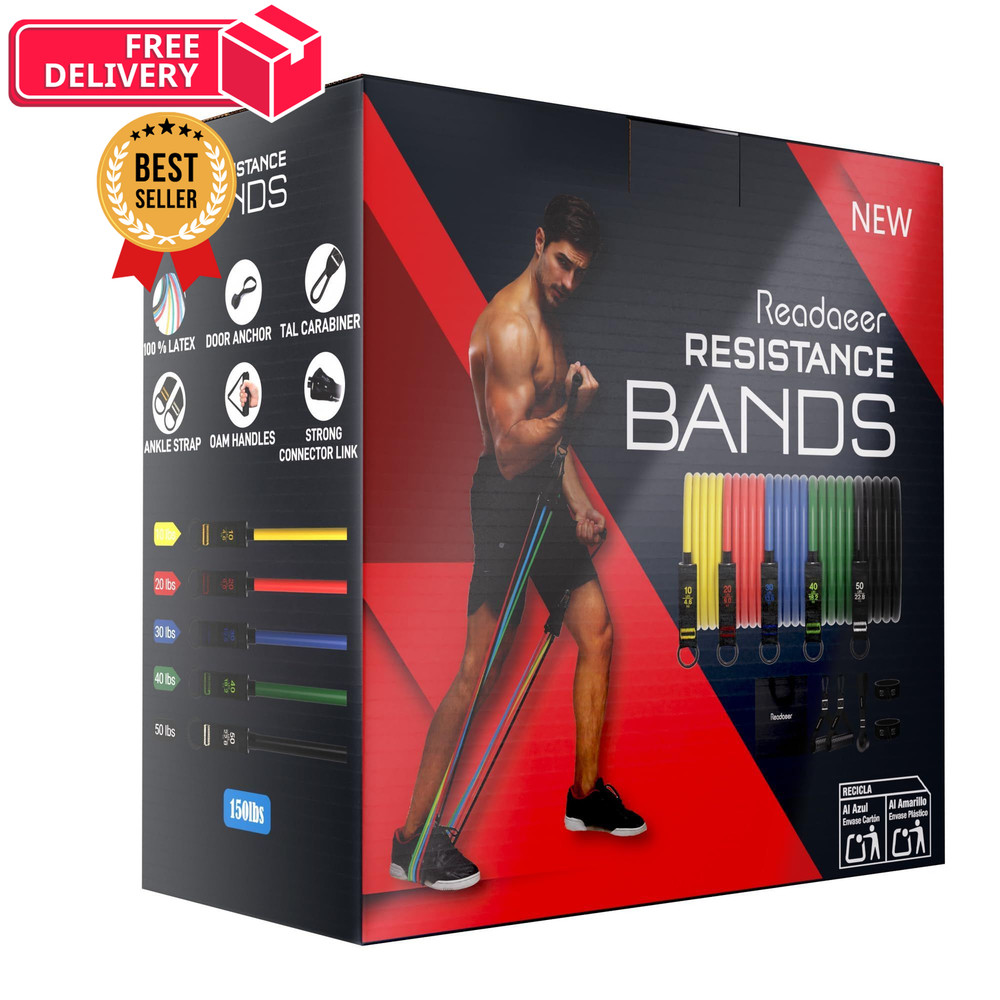 Readaeer Resistance Bands, Exercise Bands for Working Out, Work Out Colorful