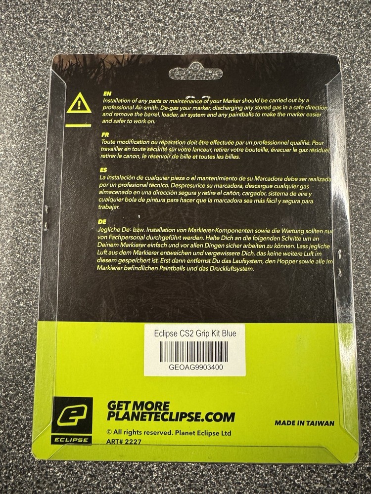 Planet Eclipse CS2 grip kit. Blue. BRAND NEW. NOS. RARE!