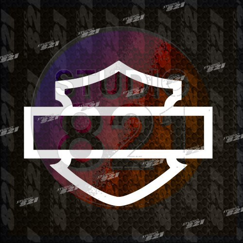 Harley Shield Bar Vinyl Sticker Decal - Davidson Car Truck Bike Blank Shield FTW