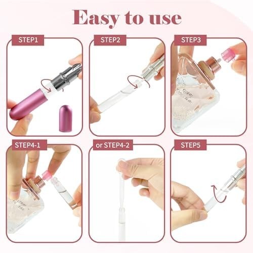4Pcs Mini Refillable Perfume Atomizer – Travel Spray Bottle for Cologne & Pocket