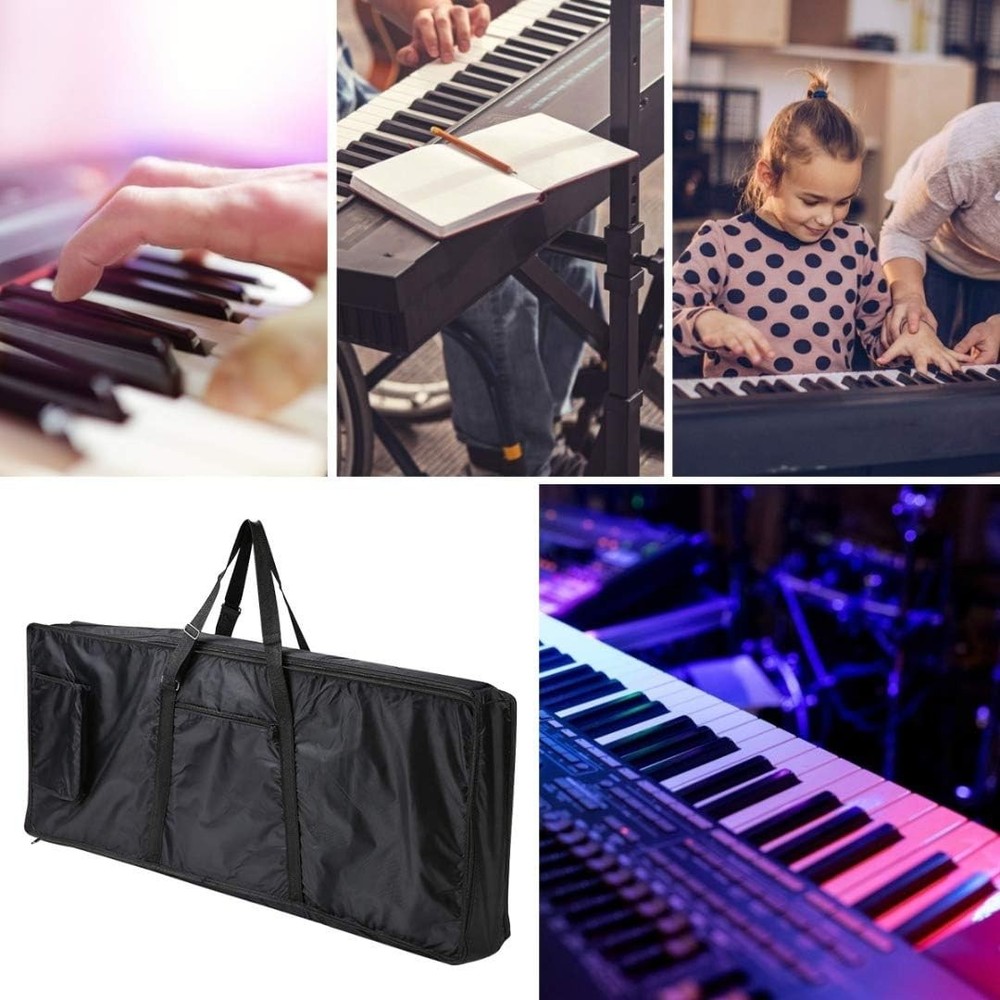 Waterproof 61 Key Keyboard Gig Bag with Foam Padding