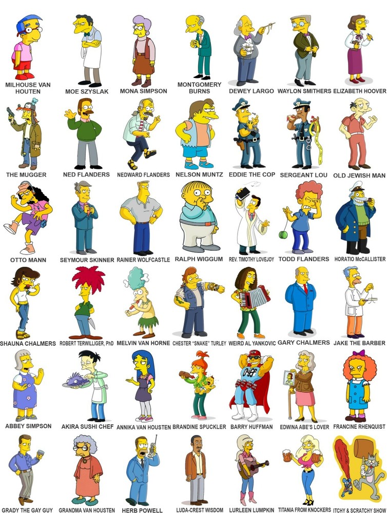 The Simpson's Character Shot Glass Collection