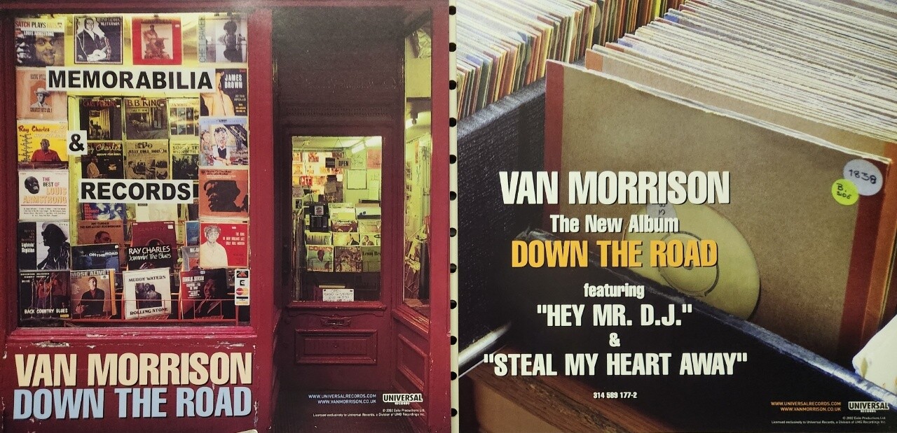 Van Morrison 2002 Down the Road promotional Poster/Flat Flawless New Old Stock
