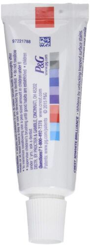 Crest 3D White Fluoride Anticavity Toothpaste Vibrant Peppermint Flavor 0.85oz