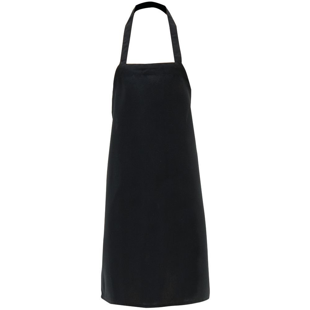 Pinnacle Textiles Black Polyester Bib Apron - 33"L x 29"W