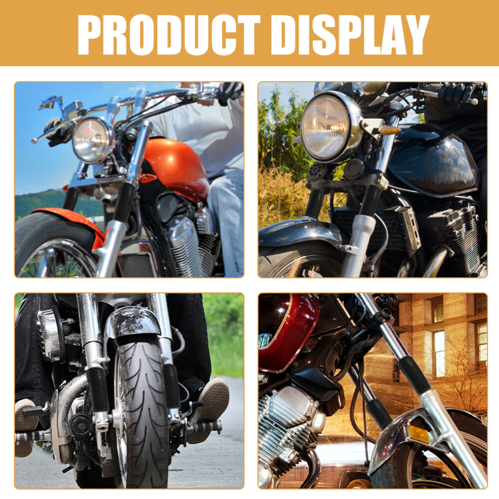 2pcs Front Fork Shock Absorber Covers Dust Protector Sleeves for Motorcycle