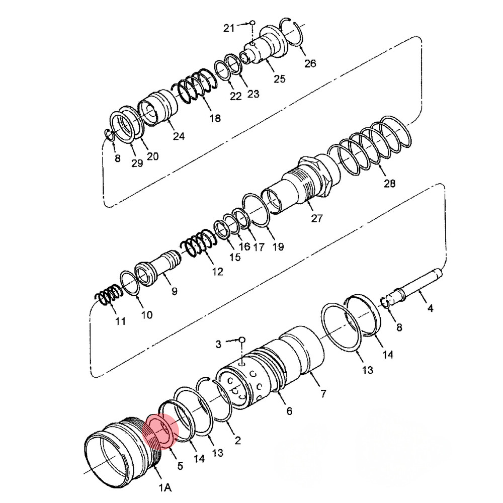 2pc Coupler Assembly O-Ring Fits Ford New Holland Several Models Replace 9861431