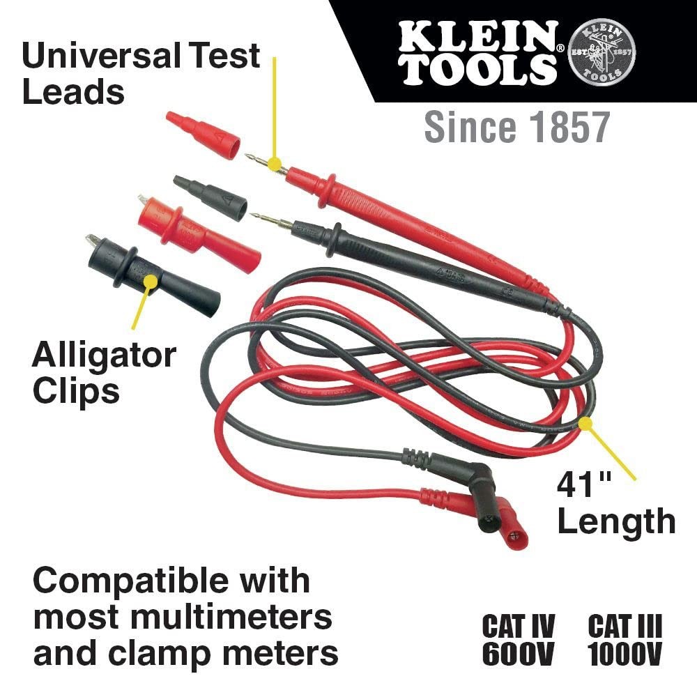 Klein Tools 69410 Replacement Test Lead Set, Leads, Red