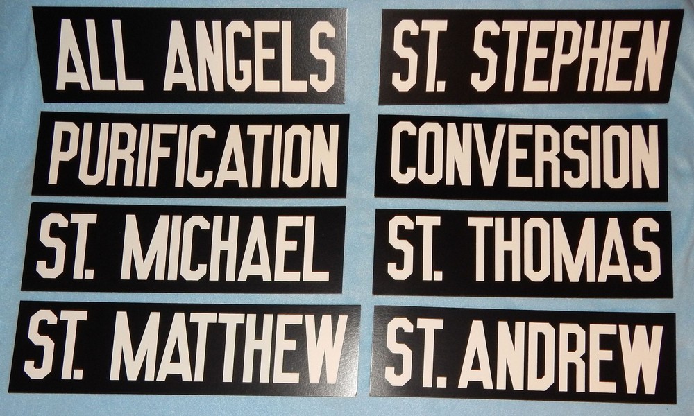 Catholic "Name Boards" - 28 piece set - New