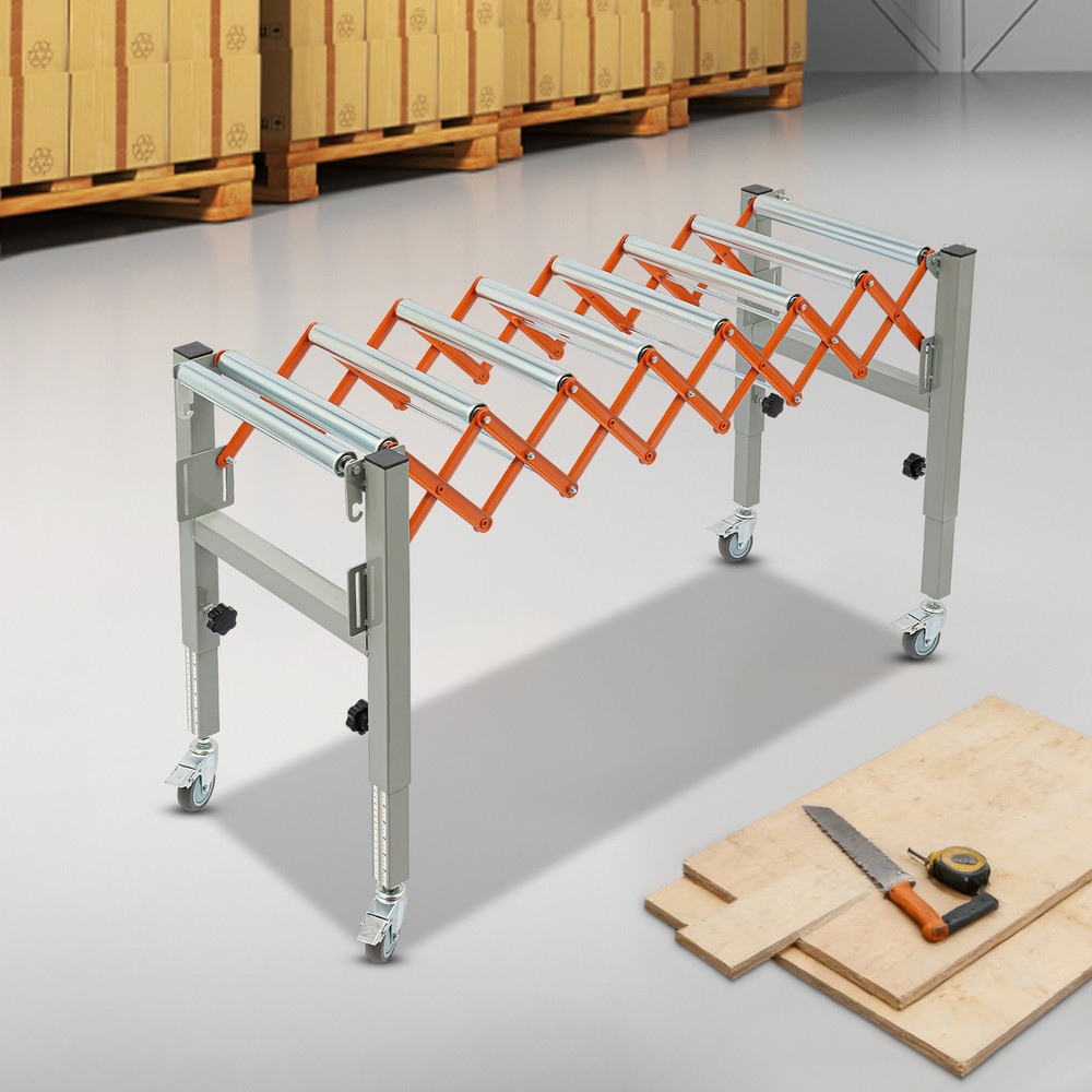 Adjustable Conveyor Table Flexible & Extendable Conveyor Roller Table 50kg max.