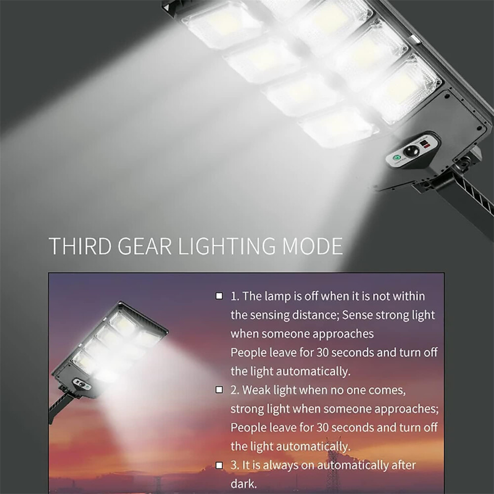 Commercial 1000000LM LED Outdoor Dusk to Dawn Solar Street Light Road Area Lamp