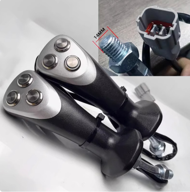 Hydraulic Control 3 Button Joystick Handle Glue For Wood Catching Machine