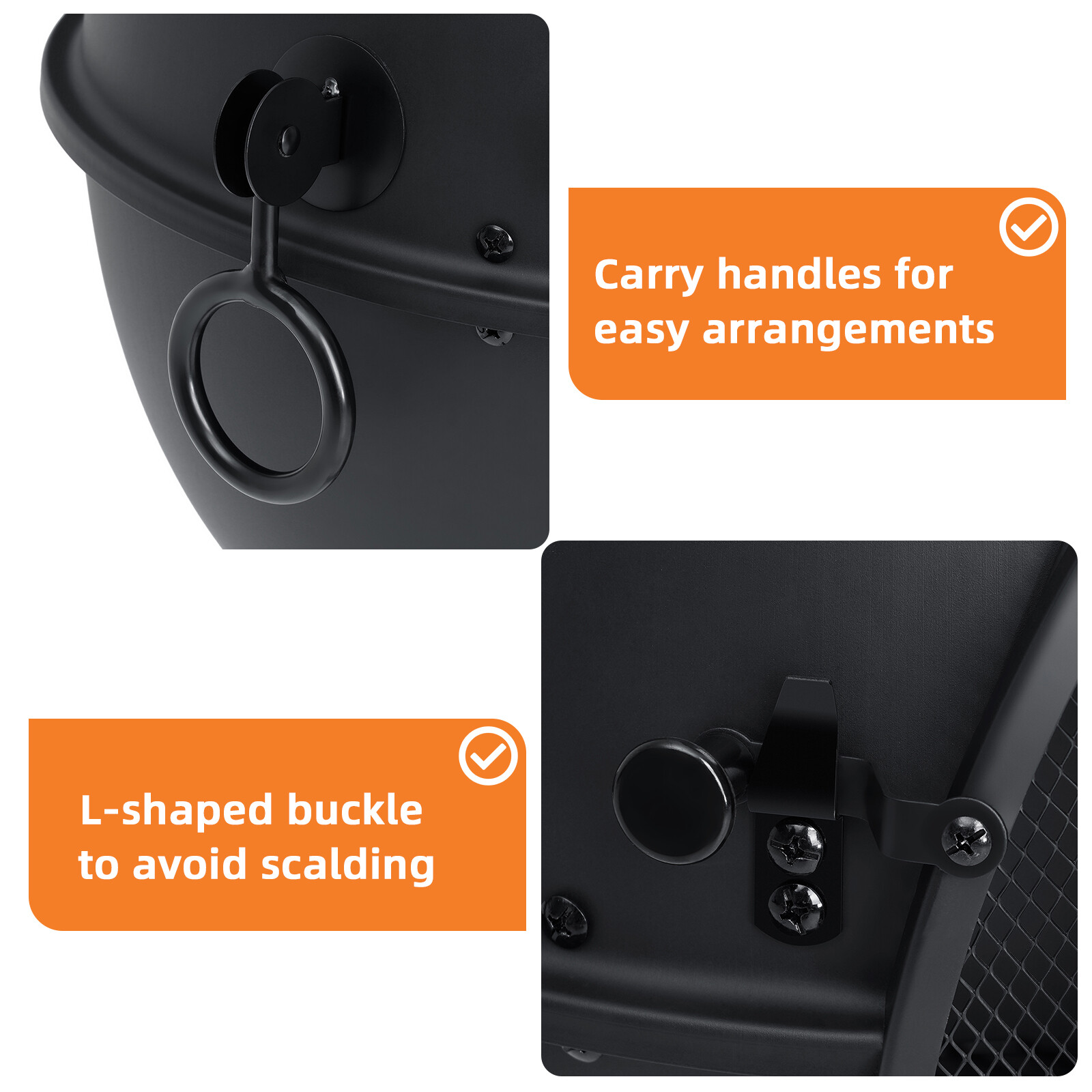 55in Outdoor Fireplace Patio Chiminea Fire Pit Wood Burning Heater Cast Iron Lid