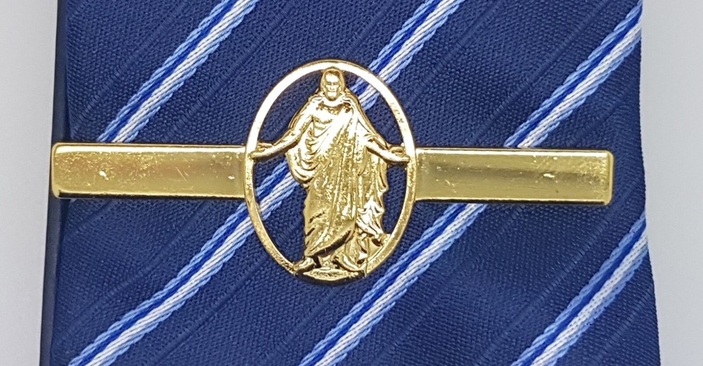 Christus Tie Bar, Gold plated