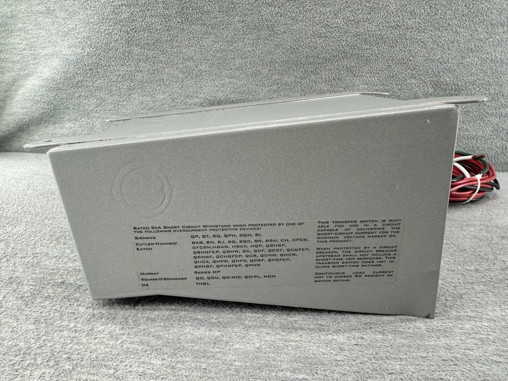 PROTRAN 31406C - Reliance Controls Generator Transfer Switch 125/250VAC