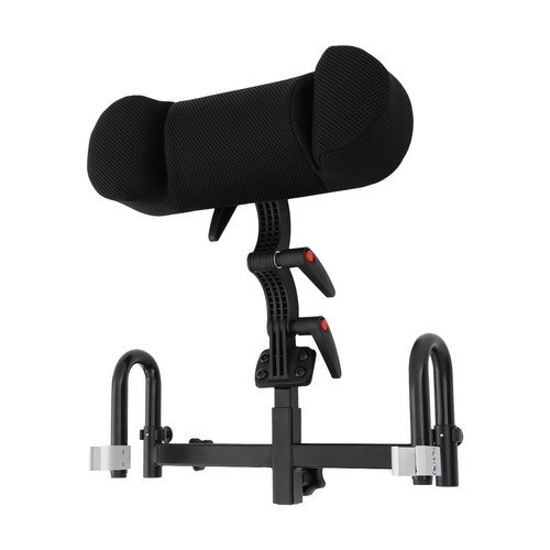 Comfortable Wheelchair Headrest Cushion for Neck Support - Adjustable Black